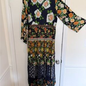 Kaktus Floral Patchwork Maxi Dress